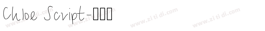 Chloe Script字体转换